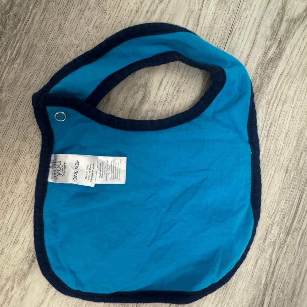 Blue Baby Bib with Crab and Anchor Design Aunties Dinner Date